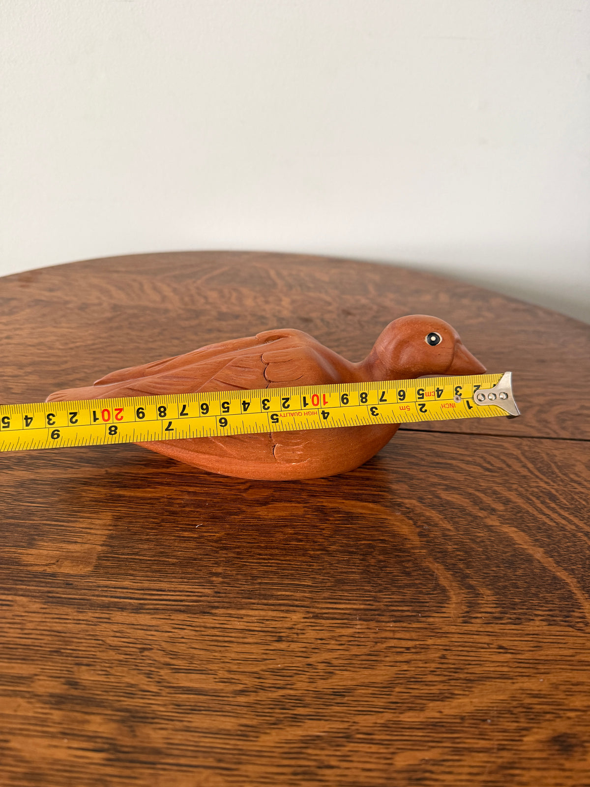 Vintage Hand-Carved Wooden Duck Figures – Set of 2