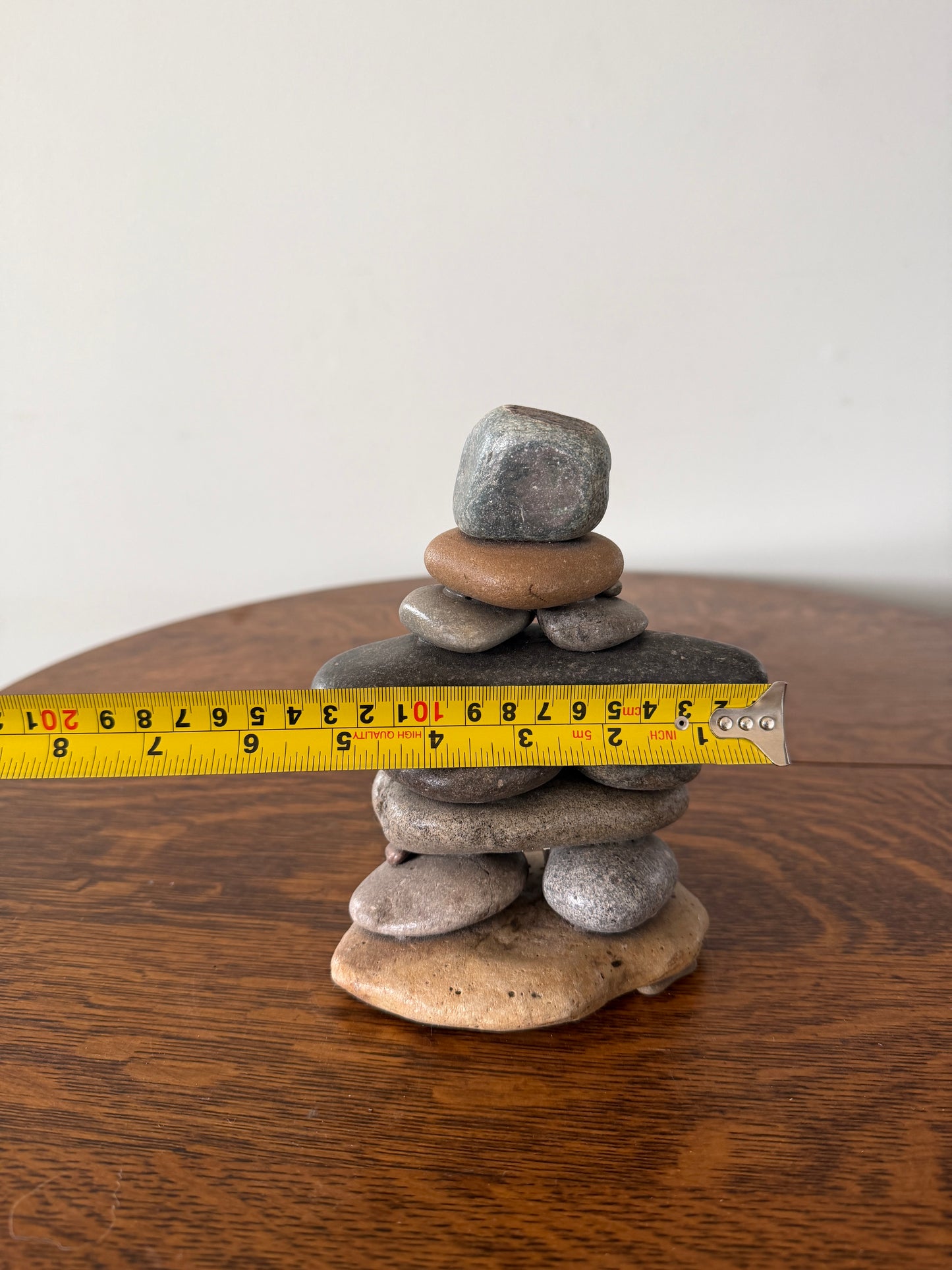 Handmade Stacked Stone Cairn Sculpture – Natural River Rock