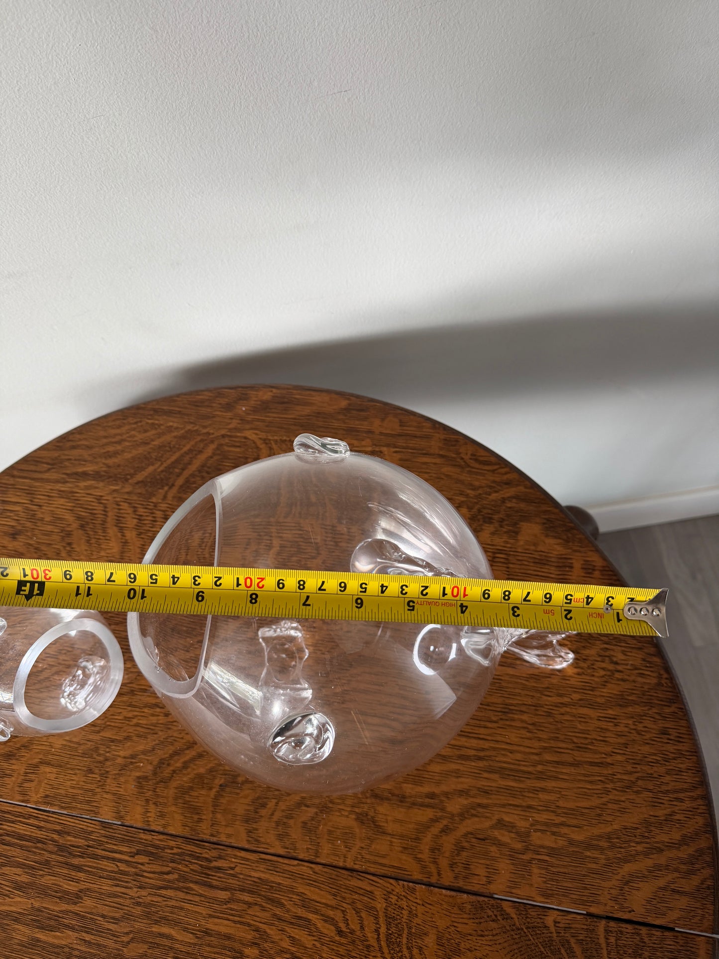 Pair of Clear Glass Fish Decorative Bowls / Vases