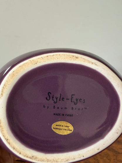 Baum Bros. Style-Eyes Eggplant Oil & Vinegar Dispenser – Ceramic Kitchen Decor