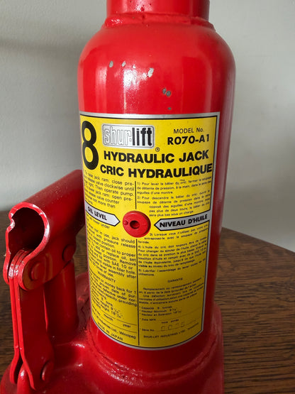 Shur-Lift 8-Ton Hydraulic Bottle Jack – Like New with Original Box