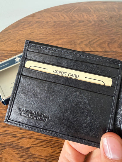 Fox Originals Genuine Leather Bifold Wallet – Black – Original Box