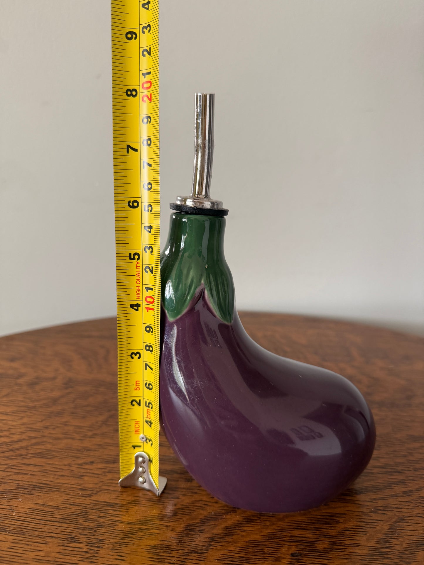 Baum Bros. Style-Eyes Eggplant Oil & Vinegar Dispenser – Ceramic Kitchen Decor