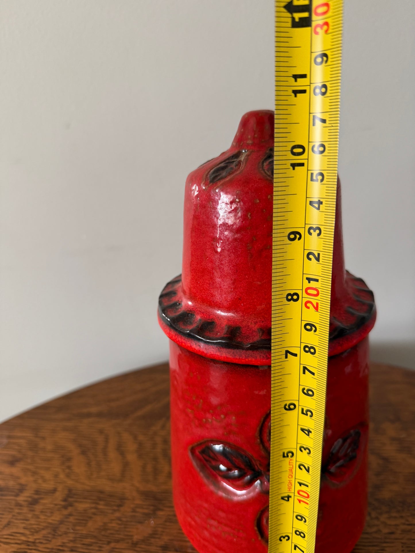 Vintage Carstens Tönnieshof West Germany Red Ceramic Lidded Canister – 90-28