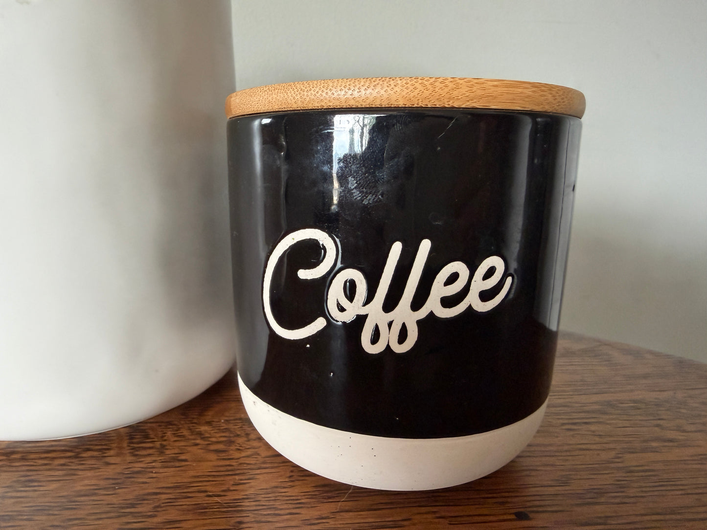 Set of 3 Ceramic Kitchen Canisters – Flour, Sugar & Coffee