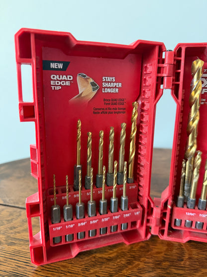 Milwaukee Shockwave Titanium Drill Bit Set with Case – 15 Pieces
