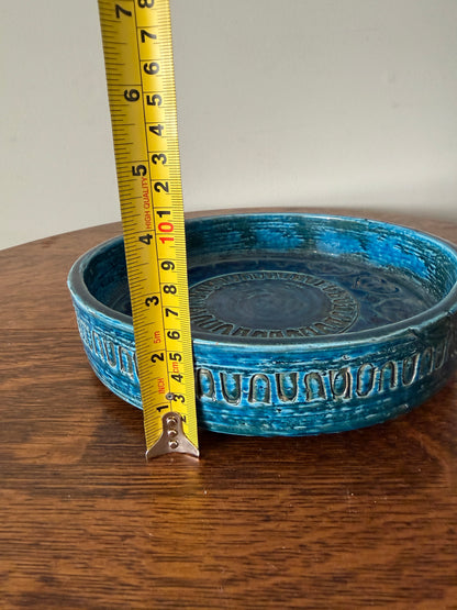 Vintage Bitossi / Rosenthal Netter Italian Blue Ceramic Bowl – Mid-Century