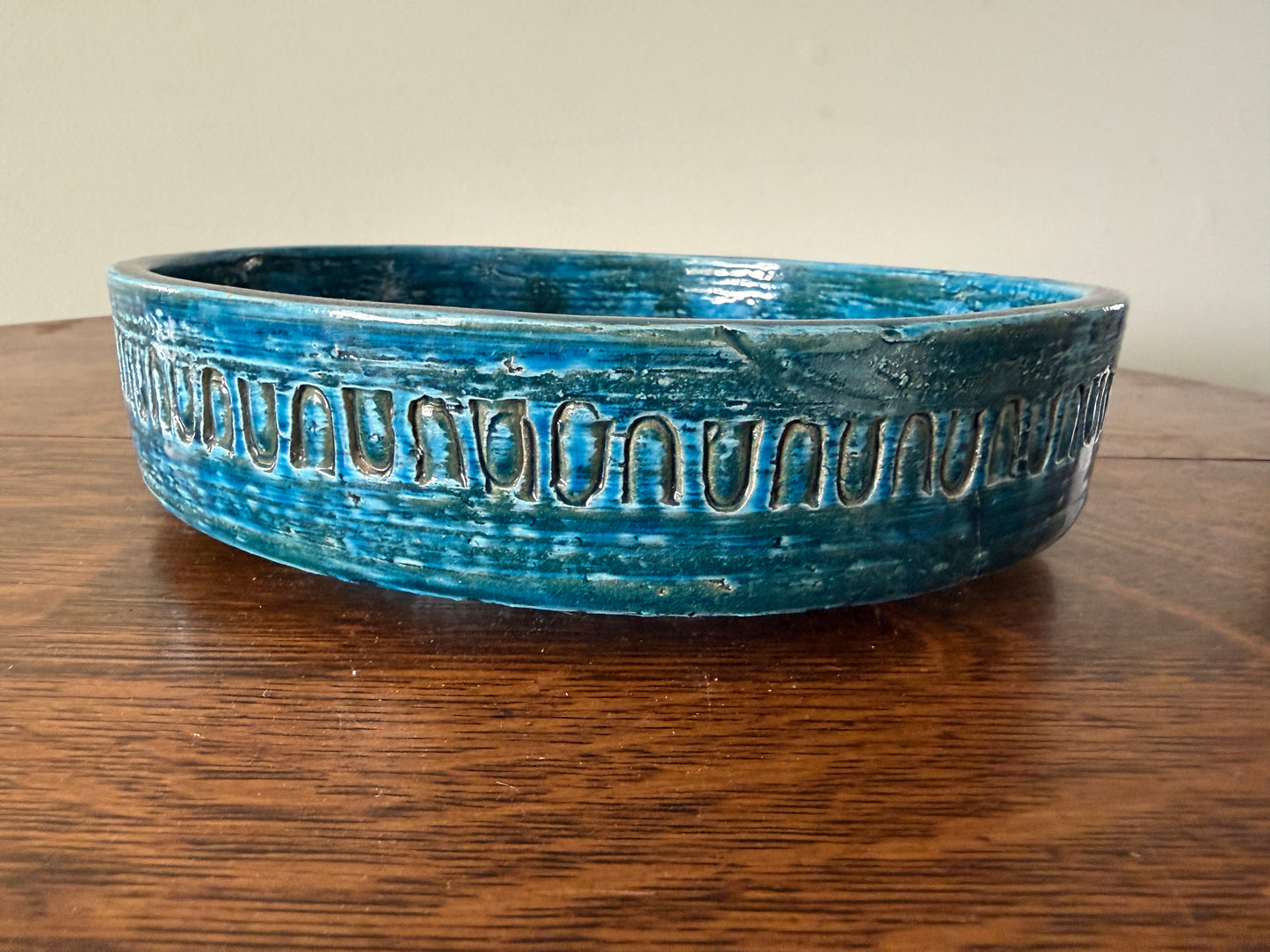 Vintage Bitossi / Rosenthal Netter Italian Blue Ceramic Bowl – Mid-Century