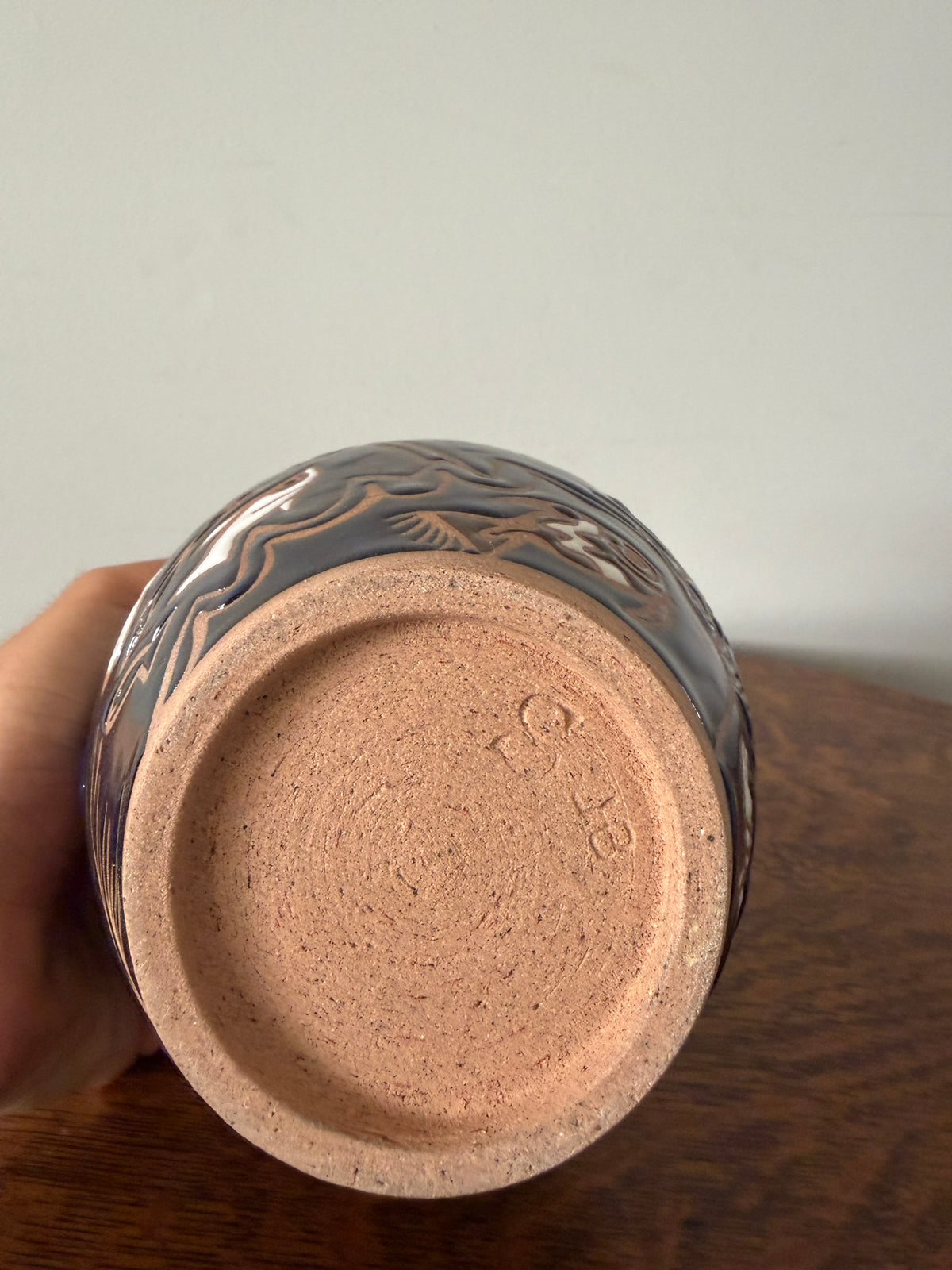 Handmade Studio Pottery Fish Lidded Jar – Signed SJP