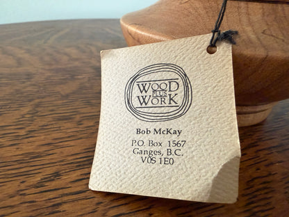Bob McKay Wood Plus Work Hand-Turned Wooden Oil Lamp – Salt Spring Island BC