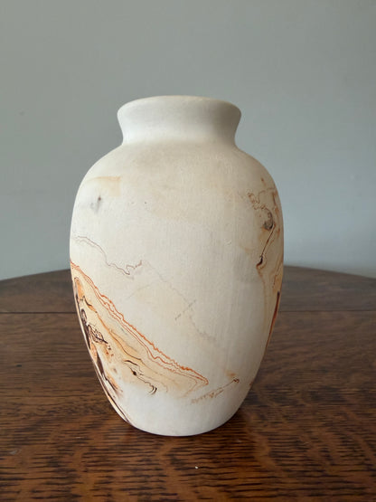 Handcrafted Art Pottery Vase – Marbled Earth Tone Decorative Ceramic Vase