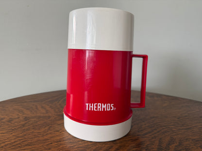 Vintage Thermos Red & White Insulated Food Jar – Model 7711