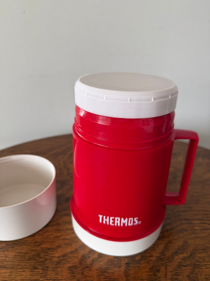 Vintage Thermos Red & White Insulated Food Jar – Model 7711