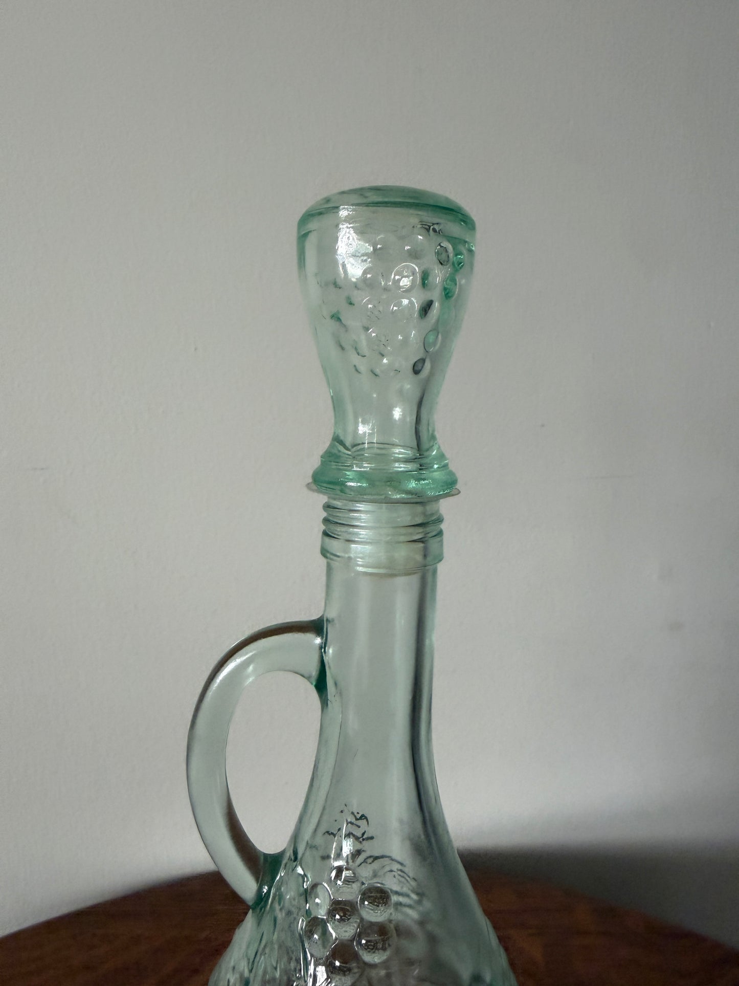 Caulestock Cider Farm Embossed Glass Decanter with Stopper – 13”