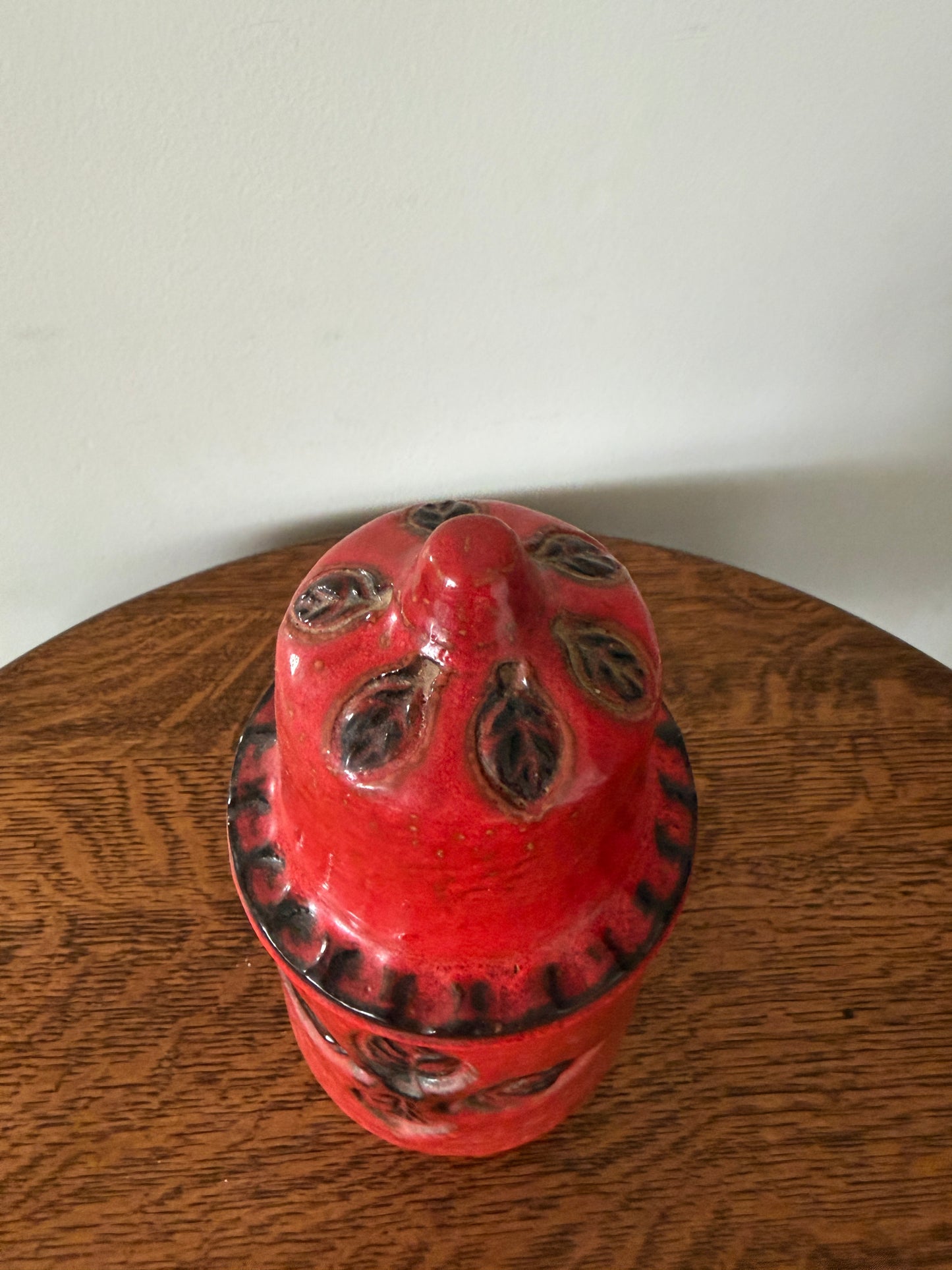 Vintage Carstens Tönnieshof West Germany Red Ceramic Lidded Canister – 90-28