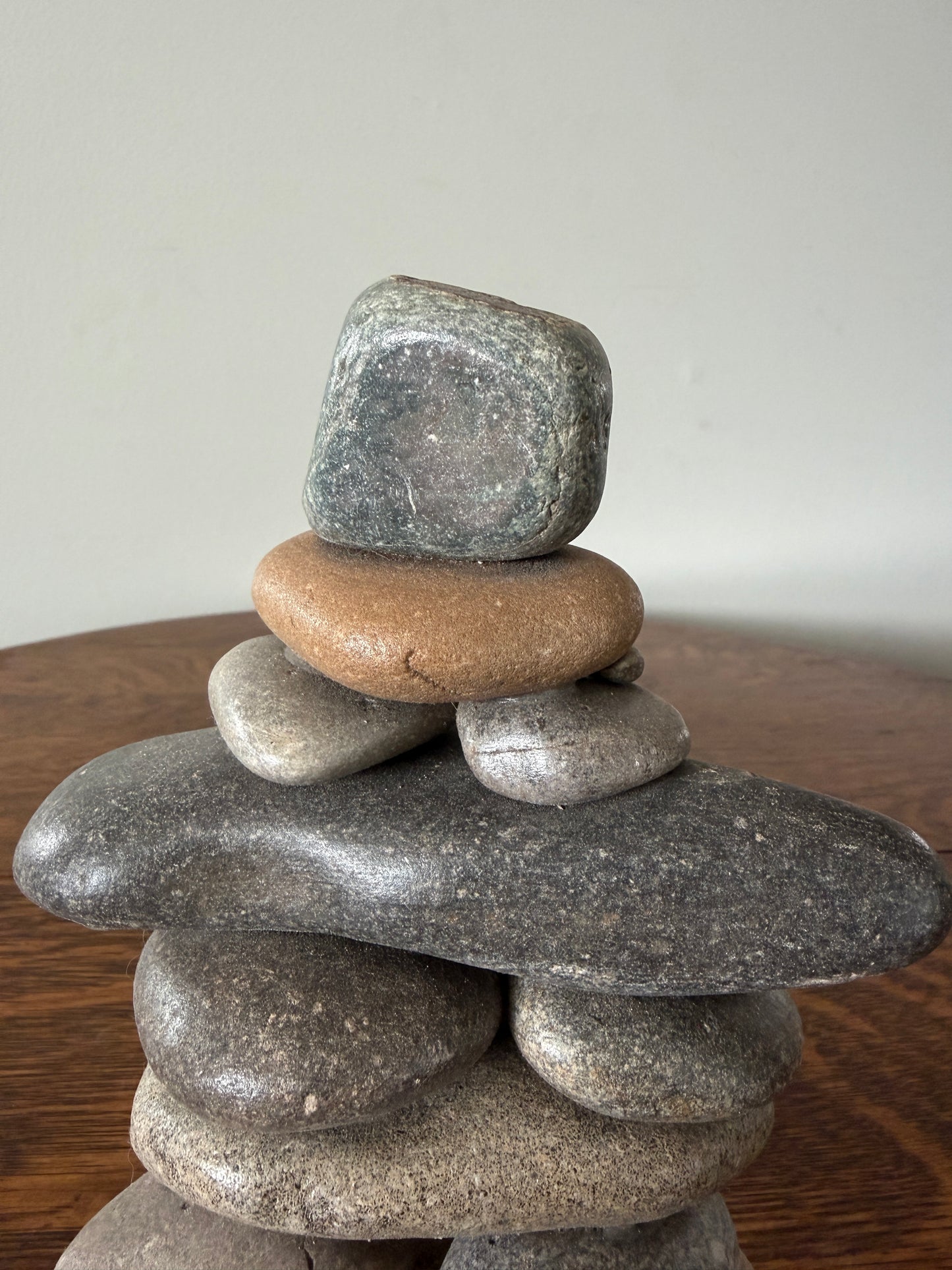 Handmade Stacked Stone Cairn Sculpture – Natural River Rock