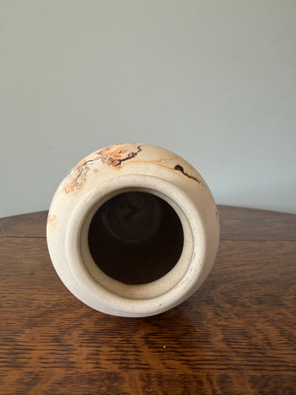 Handcrafted Art Pottery Vase – Marbled Earth Tone Decorative Ceramic Vase