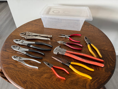 Assorted Hand Tool Lot – Pliers, Cutters & Locking Pliers