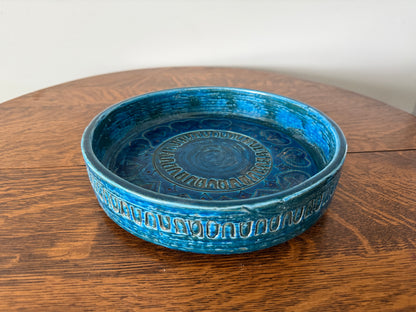 Vintage Bitossi / Rosenthal Netter Italian Blue Ceramic Bowl – Mid-Century