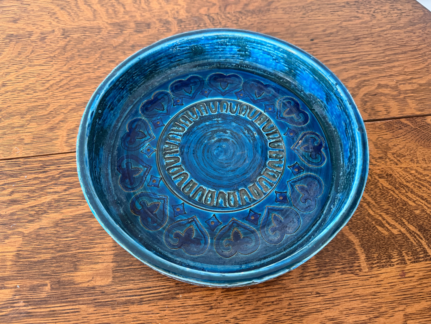 Vintage Bitossi / Rosenthal Netter Italian Blue Ceramic Bowl – Mid-Century