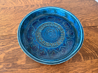 Vintage Bitossi / Rosenthal Netter Italian Blue Ceramic Bowl – Mid-Century