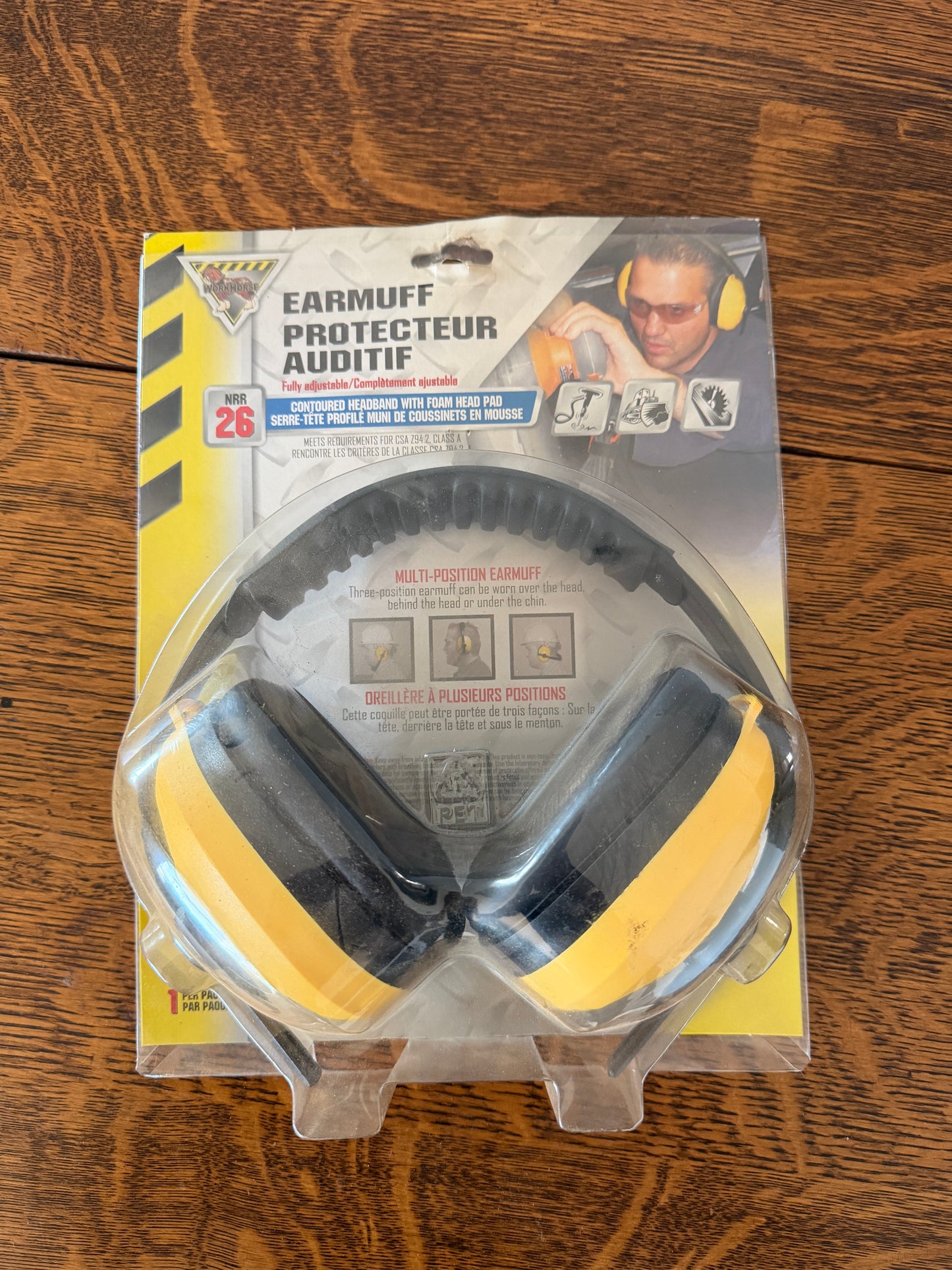 NRR 26 Adjustable Safety Earmuffs – New in Package