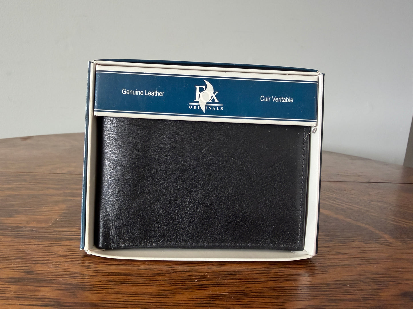 Fox Originals Genuine Leather Bifold Wallet – Black – Original Box
