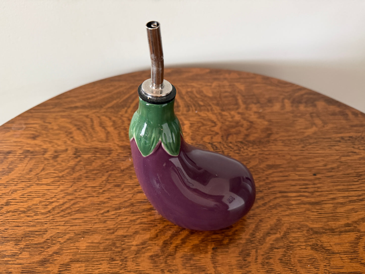 Baum Bros. Style-Eyes Eggplant Oil & Vinegar Dispenser – Ceramic Kitchen Decor