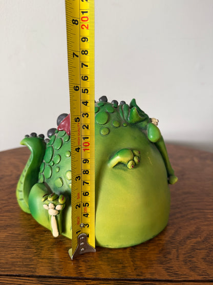 Whimsical Green Dragon Piggy Bank – Fantasy Coin Bank