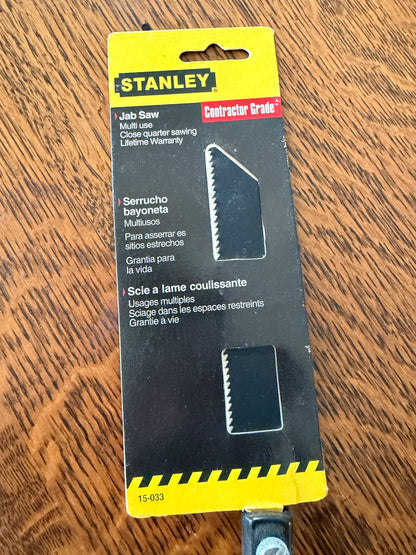 Stanley Contractor Grade Jab Saw – Model 15-033 – New in Package
