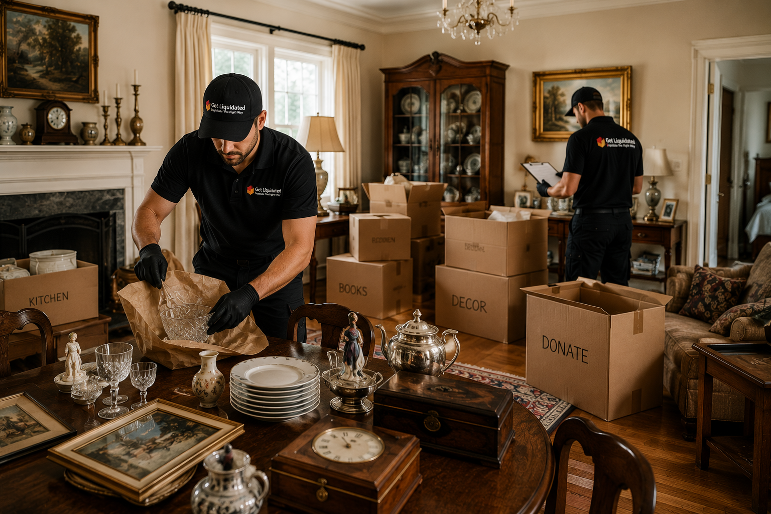the get liquidated team handling an estate liquidation for a client in lake country british columbia